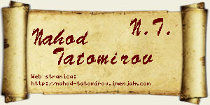 Nahod Tatomirov vizit kartica
